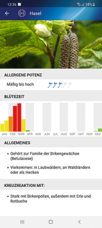 Pollenflugvorhersage per App