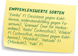 Empfehlenswerte Sorten