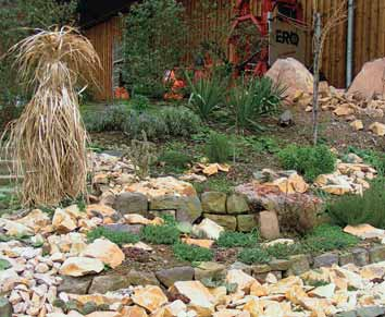 Steingarten: Wildkraut mit Mulch unterdrücken