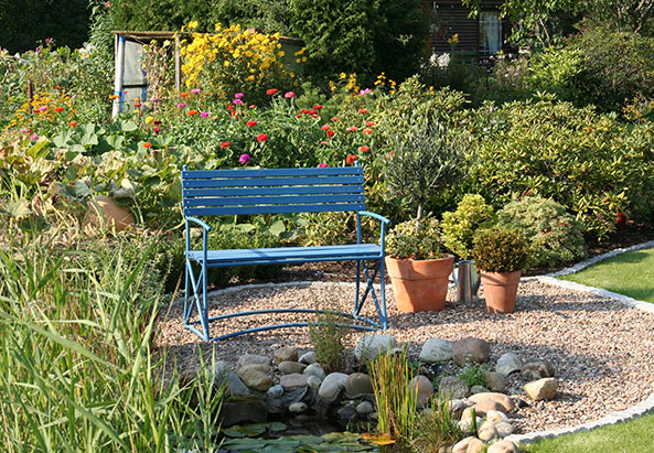 Gartengestaltung - Sitzbank